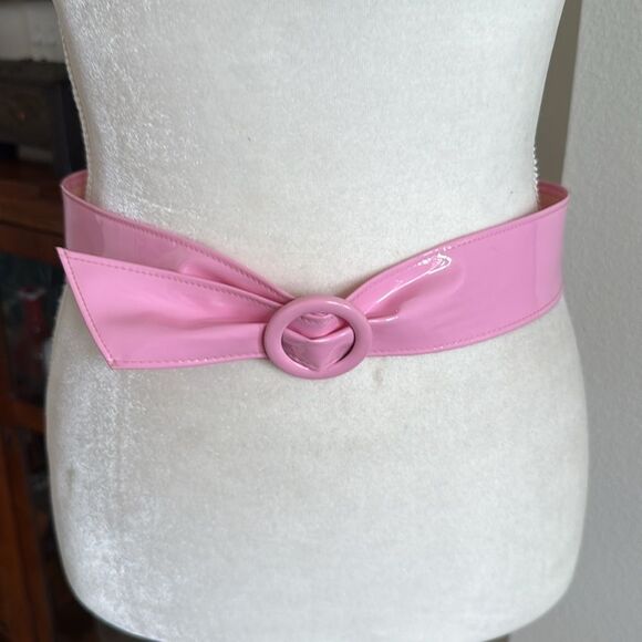 Vintage Pink Patten belt - Picture 1 of 5